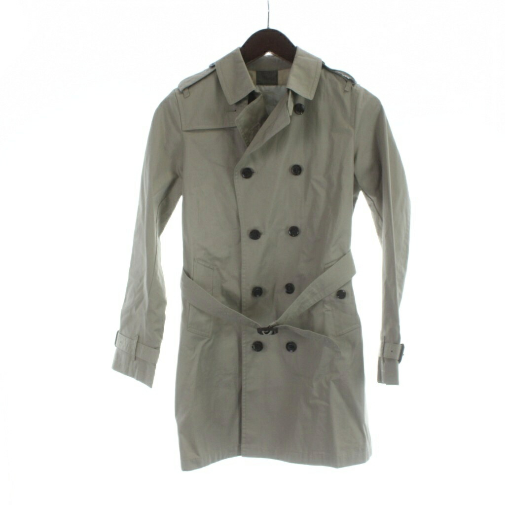 【中古】未当てはめる品 バーバリー チルドレン BURBERRY CHILDREN トレンチコート ロング 長袖 ダブル ノバチェック 12Y 152糎 ベージュ ■GY40 /MQ キッズ 【ベクター 古着】 260315