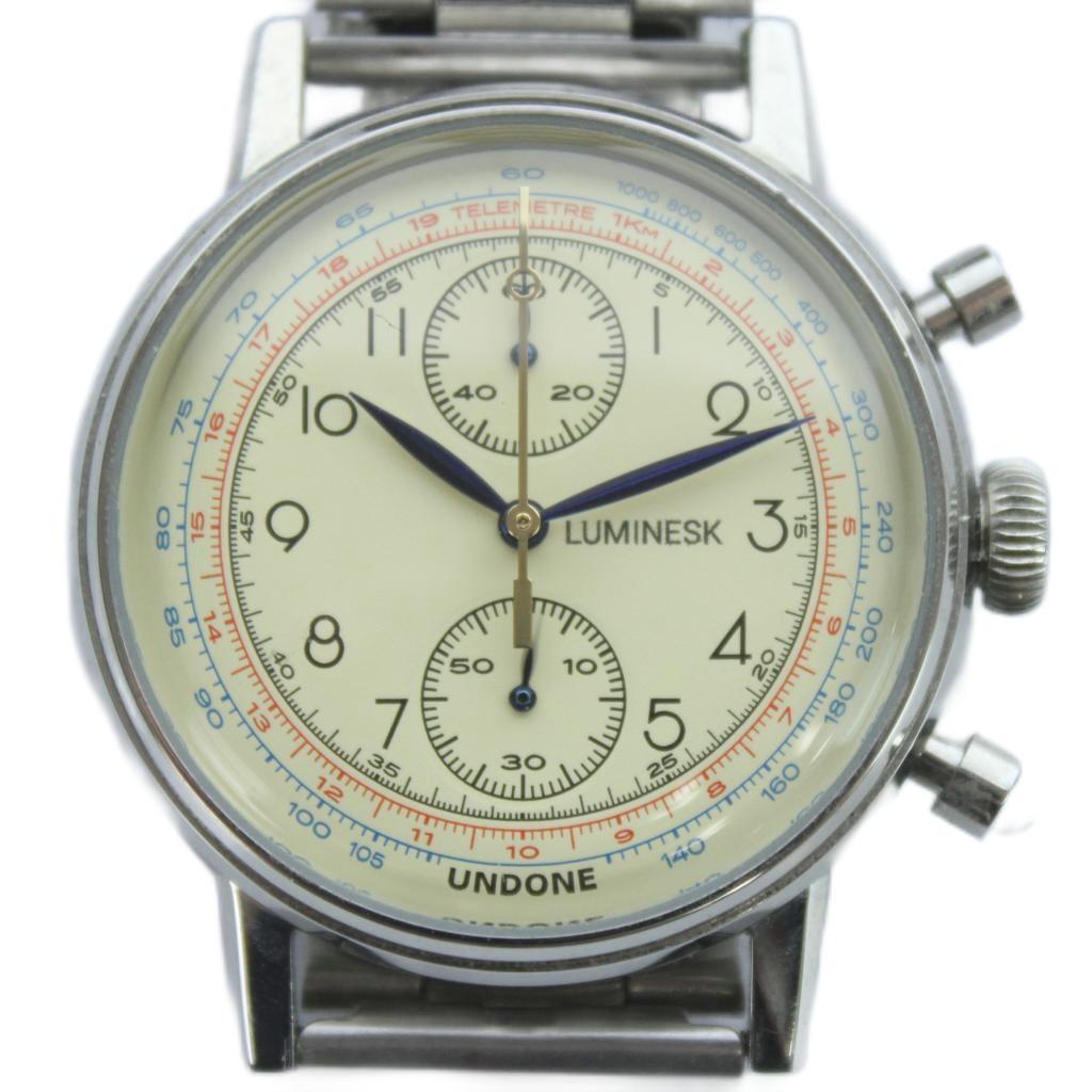 【中古】アンダーン UNDONE Urban Vintage Killy ウオッチ ご覧なさる 石英 裏スケ スモセコ しろがね色色 ■GY18 /MQ メンズ 【ベクター 古着】 260319
