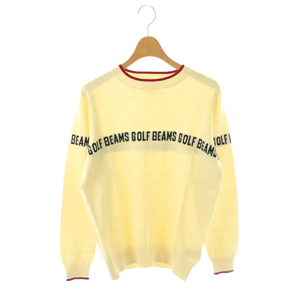 【中古】ビームスゴルフ BEAMS GOLF ニット セーター ロゴ L アイボリー /DF ■GY18 レディース 【ベクトル 古着】 260318