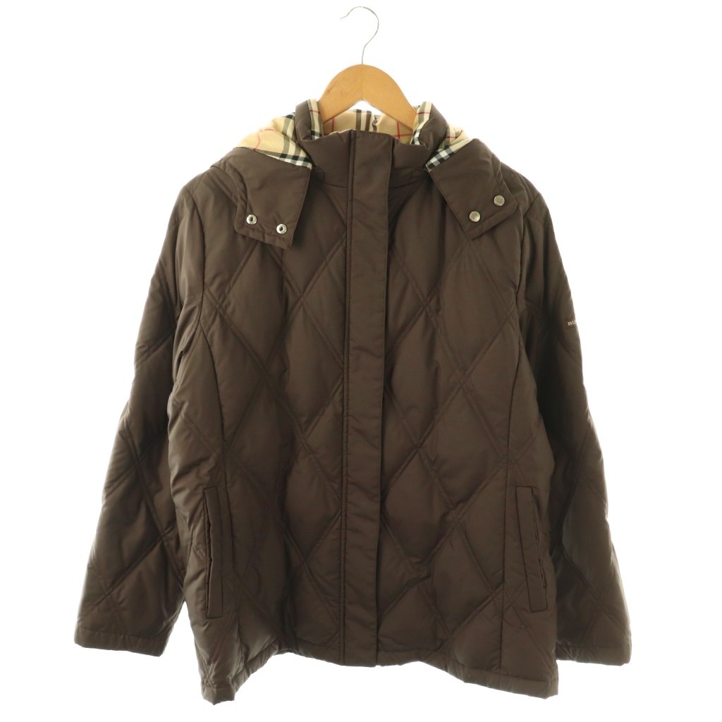 【中古】バーバリーゴルフ BURBERRY GOLF 落ち込む上衣 キルティング ボンネット L 赤銅色 /DF ■GY18 レディース 【ベクター 古着】 260318