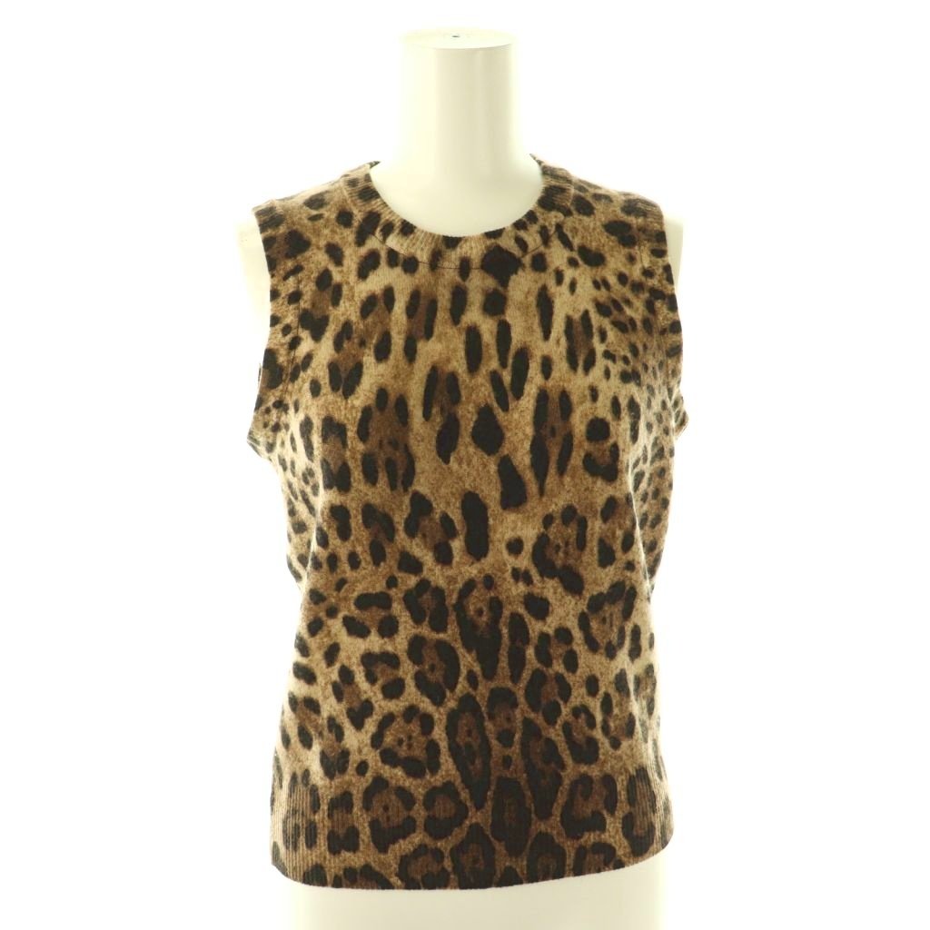 【中古】ドルチェ\u0026ガッバーナ 弗ガバ DOLCE\u0026GABBANA より良い ヒョウ柄 羊毛 カシミヤ混 38 赤銅色 /DF ■GY18 レディース 【ベクター 古着】 260318