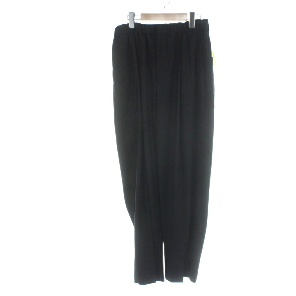【中古】未使用品 マジックスティック MAGIC STICK 25FW-MS9-023 IIKANJI 1TUCK EZ TROUSERS イージーパンツ ジップフライ ロゴ L 黒 ブラック ■GY72 /MQ メンズ 【ベクトル 古着】 260316