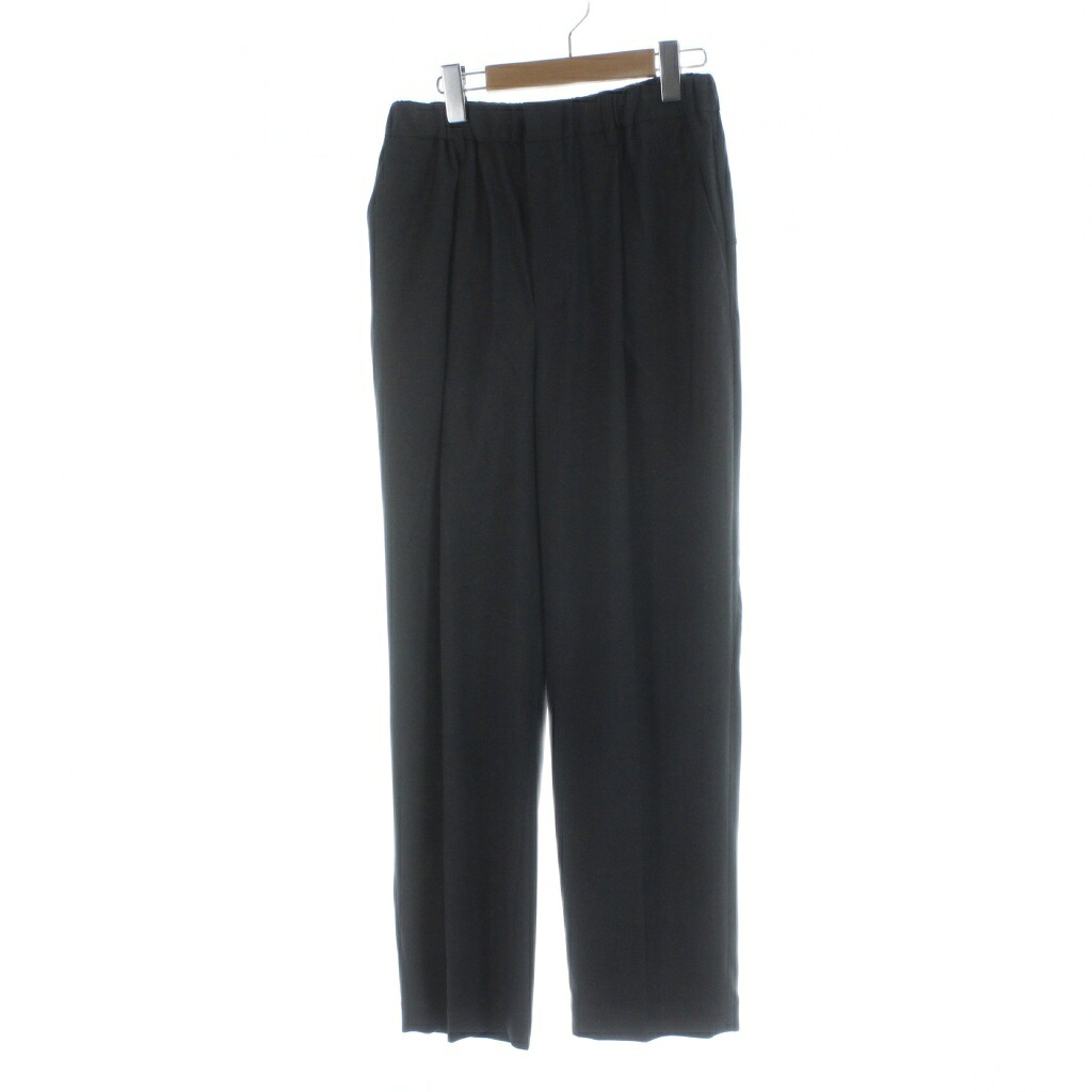 【中古】未使用品 マジックスティック MAGIC STICK 25FW-MS9-023 IIKANJI 1TUCK EZ TROUSERS イージーパンツ ジップフライ ロゴ M ダークグレー ■GY72 /MQ メンズ 【ベクトル 古着】 260316
