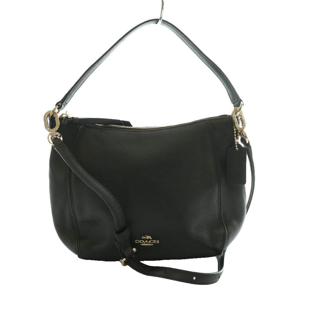 【中古】コーチ職 COACH マーロン スモール ホーボ Marlon Small Hobo 2WAY御徒面子 お手々肩部 ミニ なめし革 黒 黒いこと F51900 /SS ■os ■GY18 レディース 【ベクター 古着】 260401