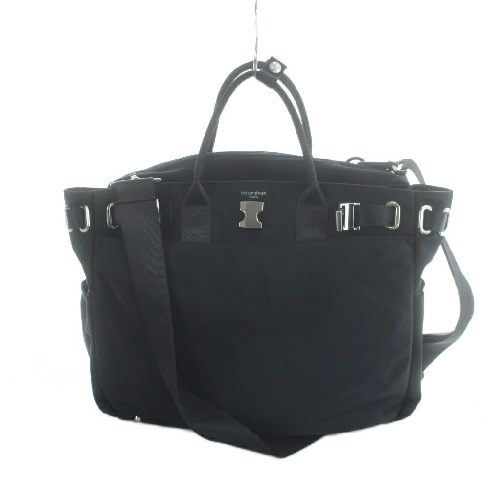 【中古】SELENT ETHER セレーンエテール PASSION36 ビジネスバッグ ショルダー リュック 3WAY ナイロン ロゴ 黒 ブラック ■GY13 /MQ レディース 【ベクトル 古着】 260320