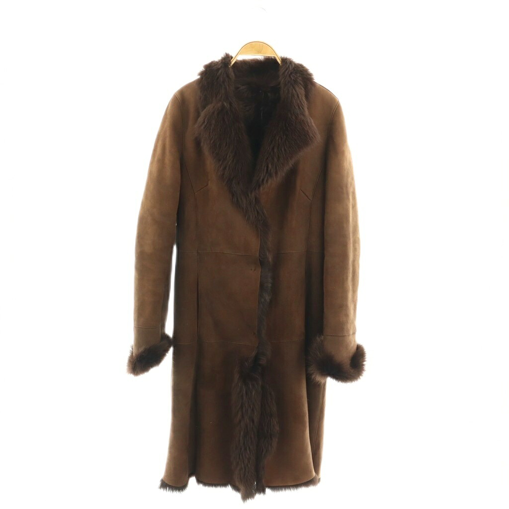 【中古】ノーブランド ムートンコートロング 毛皮 M ブラウン 茶 /DO ■GY18 レディース 【ベクトル 古着】 260402|ブランド古着の買取販売ベクトル