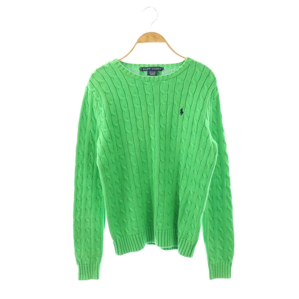 【中古】ラルフローレン RALPH LAUREN ケーブルニット セーター プルオーバー L 緑 /CX ■GY18 レディース 【ベクトル 古着】 260323｜ブランド古着の買取販売ベクトル