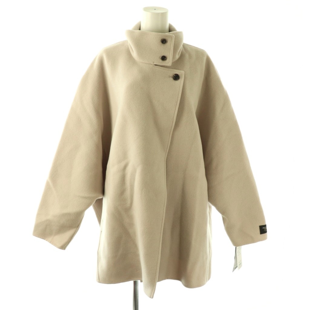 【中古】未使用品 ディニテコリエ DIGNITE COLLIER ダブルフェイス PECOLAMB PREMIUM スタンドカラーコート アウター F ピンクベージュ TK-80256203 /DF ■GY18 レディース 【ベクトル 古着】 260326|ブランド古着の買取販売ベクトル