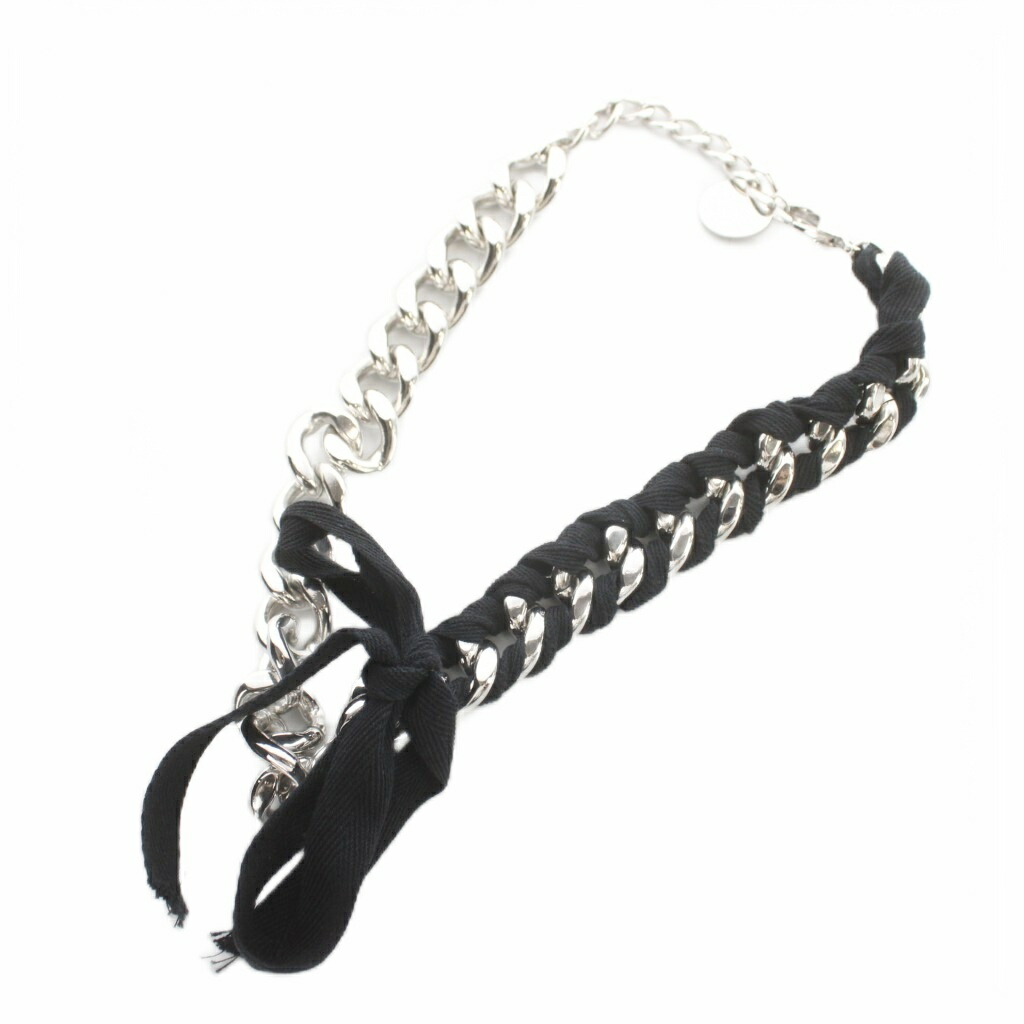 【中古】エムエムシックス メゾンマルジェラ MM6 Maison Margiela チェーンネックレス アクセサリー 喜平 ロゴ シルバー色 ■GY69 /MQ レディース 【ベクトル 古着】 260320