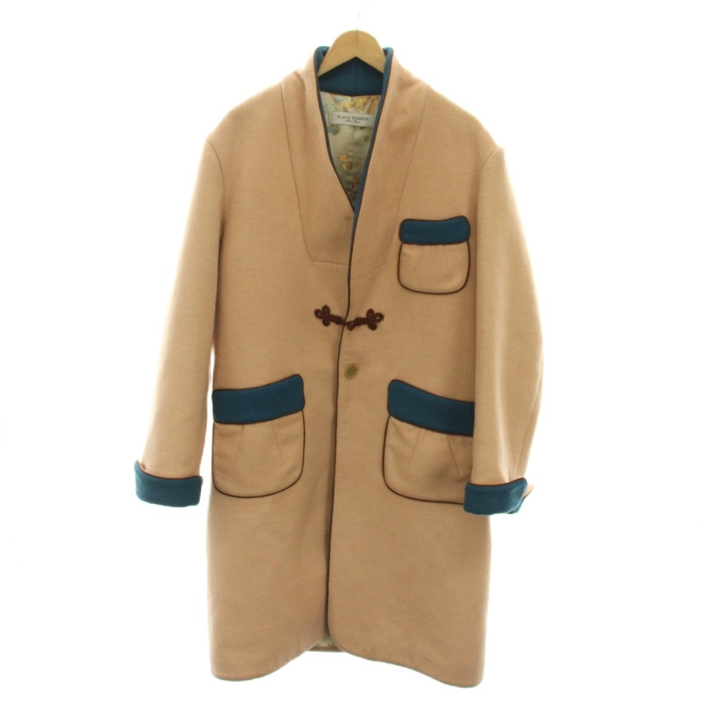 【中古】ブラックウィドゥ Black Weirdos China Smoking Coat コート ウール アウター M ベージュ 青 長袖 チャイナボタン 刺繍 /YM ■GY69 メンズ 【ベクトル 古着】 260327｜ブランド古着の買取販売ベクトル 22,557円