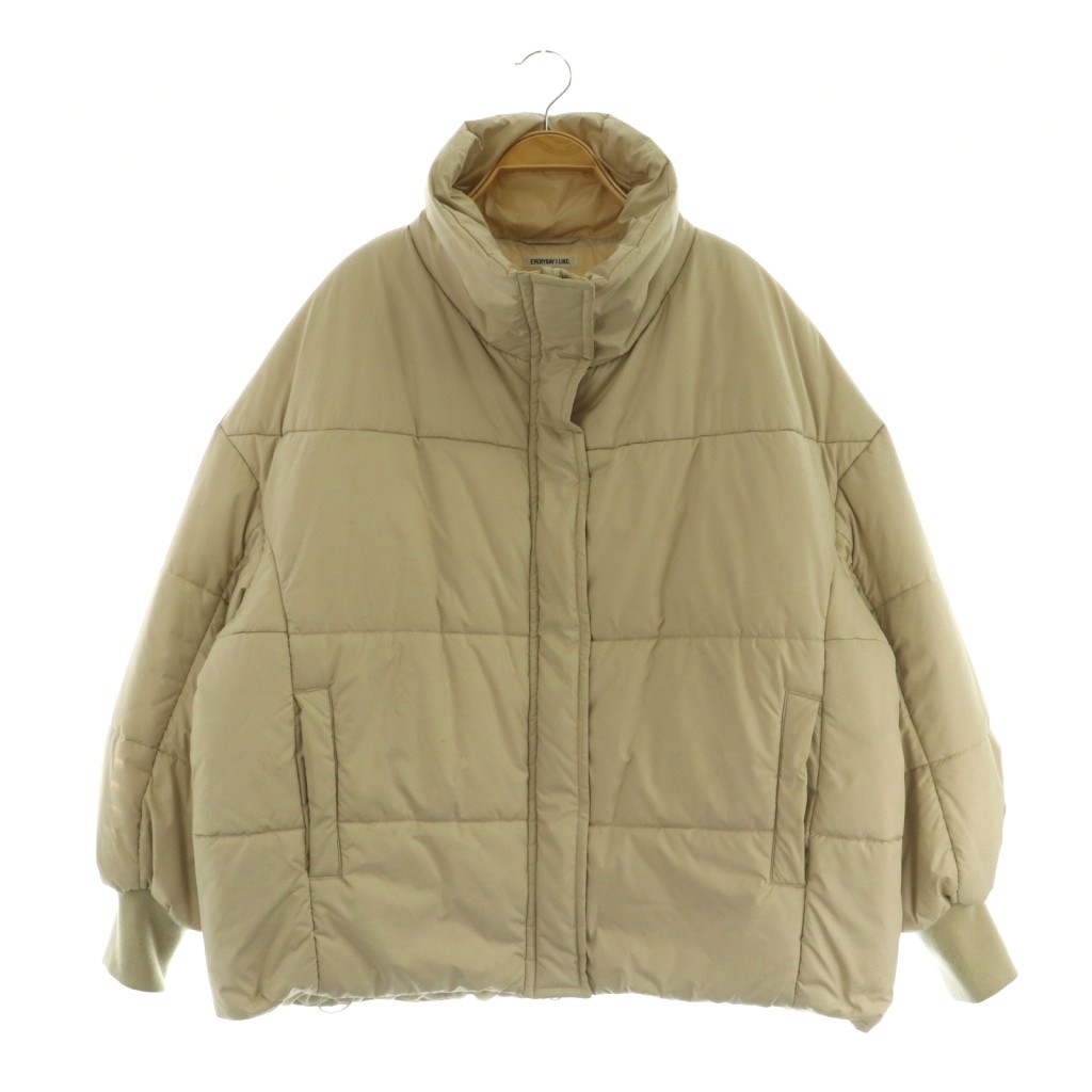 【中古】ドゥーズィエムクラス DEUXIEME CLASSE エブリデイアイライク EVERYDAY I LIKE 中綿ジャケット ジップアップ オーバーサイズ ベージュ /MY ■OS ■GY69 レディース 【ベクトル 古着】 260406