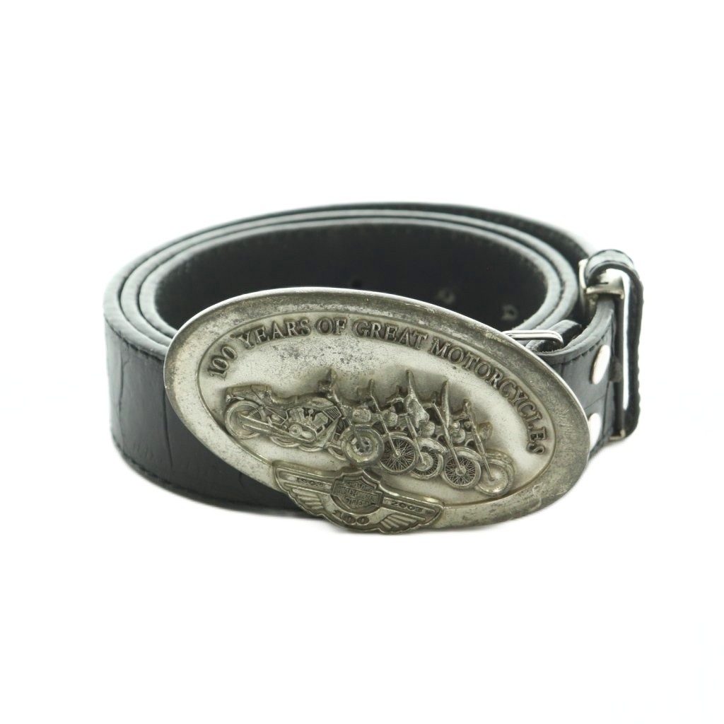 【中古】ハーレーダビッドソン HARLEY DAVIDSON 100周年 LIMITED バックル 黒 /MI ■GY11 メンズ 【ベクトル 古着】 260402