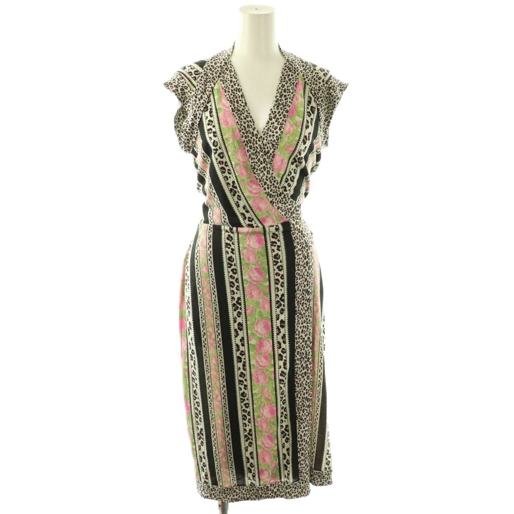 【中古】ダイアンフォンファステンバーグ DIANE von FURSTENBERG ワンピース ロング ラップ調 ノースリーブ ミモレ シルク 6 マルチカラー /NR ■GY35 レディース 【ベクトル 古着】 260330 13,246円