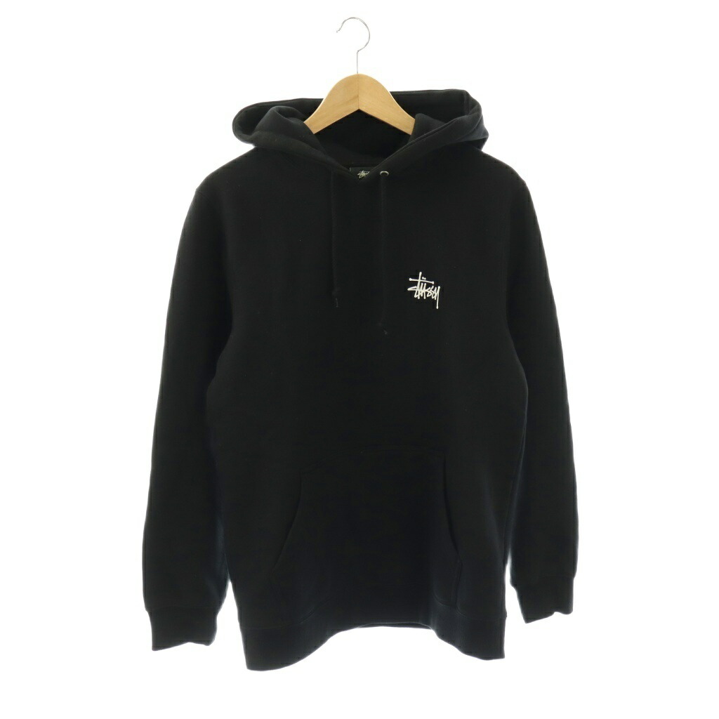 【中古】ステューシー STUSSY 流汗 調教師 パーカー ティーシャツ ロゴタイプ 裏起毛 S 黒いこと 白いこと /DO メンズ 【ベクター 古着】 260326