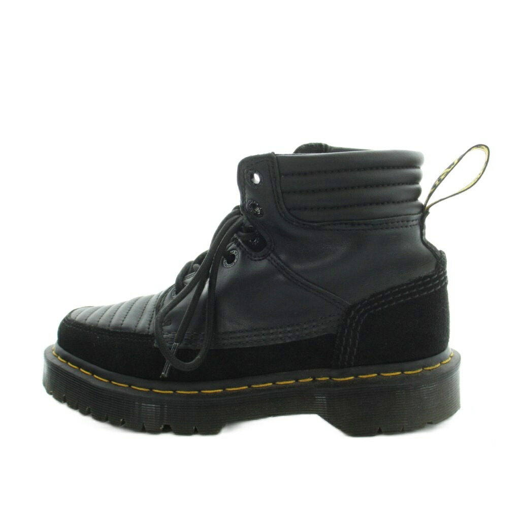 【中古】お医者さんマーチン DR.MARTENS 27959 101 BEX パソコン6広座敷ブーツ 遊撃手ブーツ ロゴタイプ なめし革 スエードクロス UK7 26珊 黒 黒いこと ■GY42 /MQ メンズ 【ベクター 古着】 260406