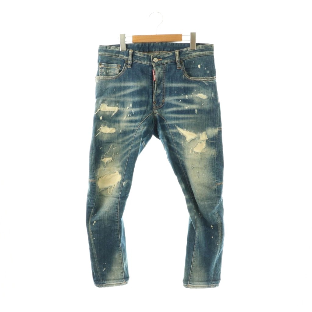 【中古】ディースクエアード DSQUARED2 Tidy Biker Jean タイディバイカージーンズ デニム ボタンフライ 46 インディゴブルー S79LA0022 S30342 /DO メンズ 【ベクトル 古着】 260326