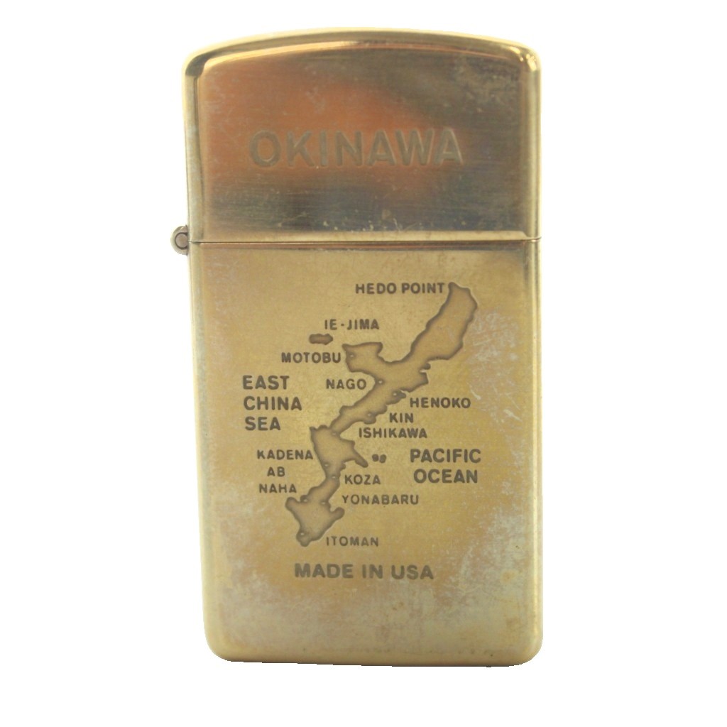 【中古】ジッポー ZIPPO 80s 1986年製 沖縄 OKINAWA オイルライター 火花確認済 喫煙具 喫煙グッズ ゴールドカラー /MW ■GY18 その他 【ベクトル 古着】 260404