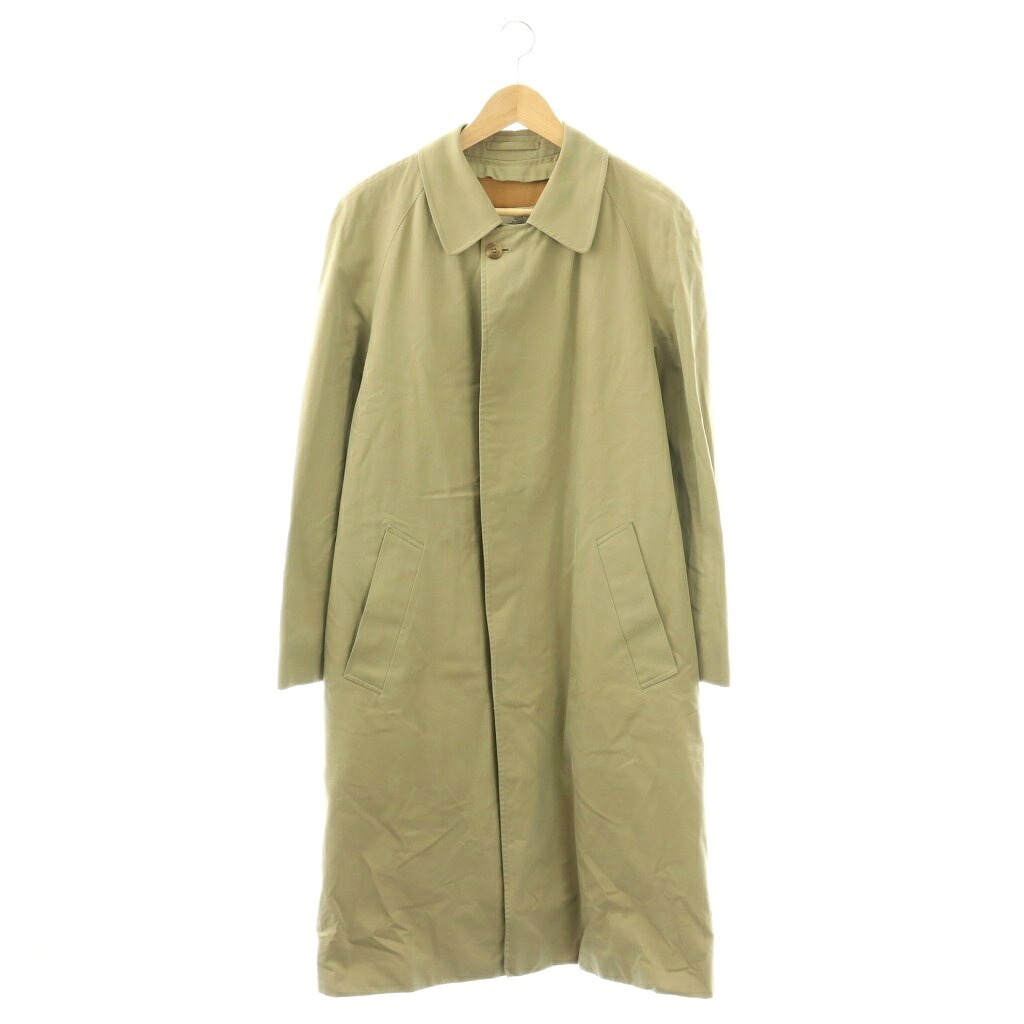 【中古】アクアスキュータム AQUASCUTUM イングランド製 ステンカラーコート アウター ロング丈 ワンカラー カーキ /BB ■GY17 メンズ 【ベクトル 古着】 260405｜ブランド古着の買取販売ベクトル