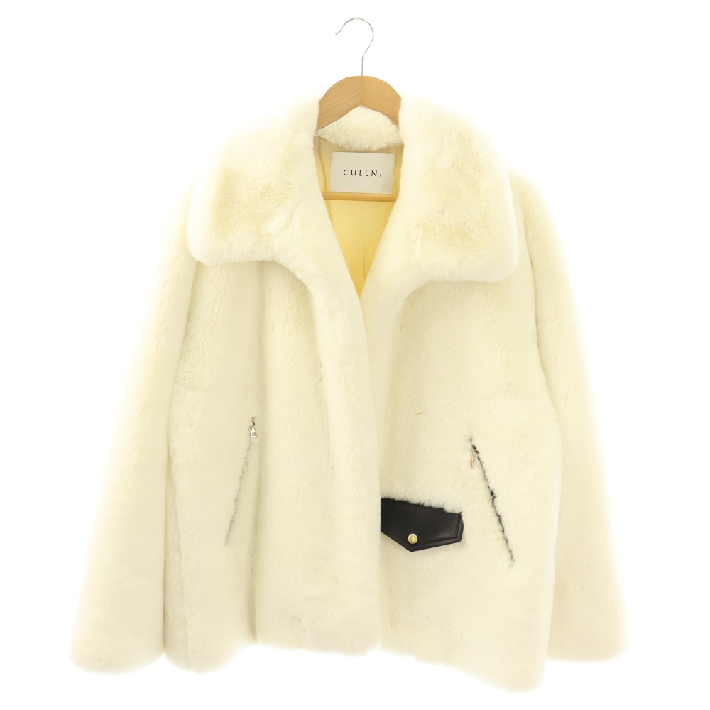 【中古】クルニ CULLNI ジャケット ブルゾン フェイクファー 1 オフホワイト /DF ■GY17 レディース 【ベクトル 古着】 260331