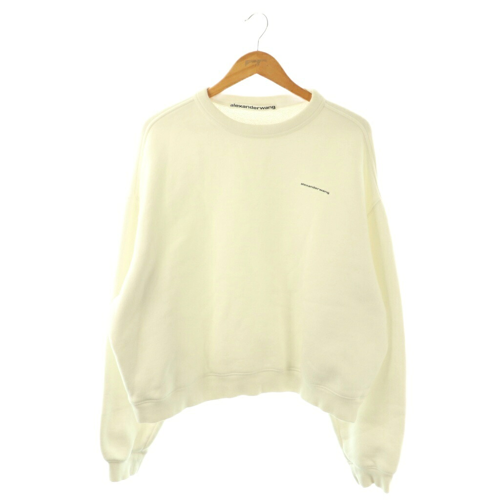 【中古】アレキサンダーワン ALEXANDER WANG スウェット トレーナー ロゴプリント L ホワイト /DF ■GY17 メンズ 【ベクトル 古着】 260331