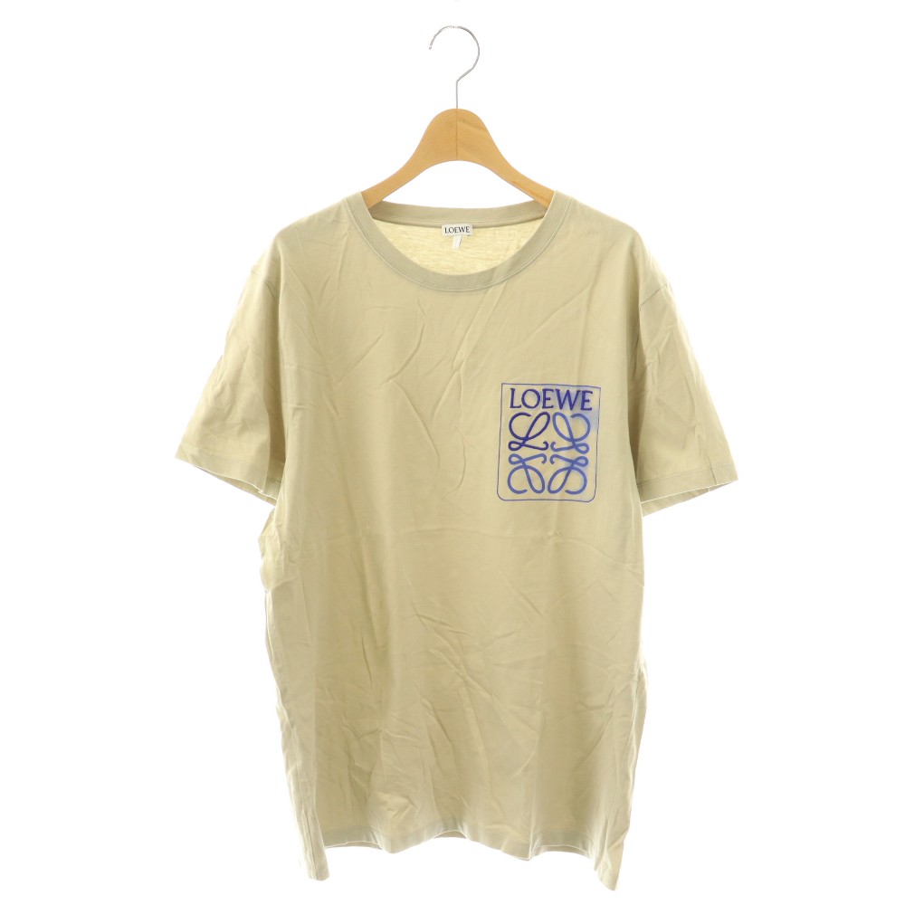 【中古】ロエベ LOEWE アナグラム 半袖Tシャツ カットソー ロゴ刺繍 XL グレー /SS ■OS ■OH ■GY17 メンズ 【ベクトル 古着】 260330