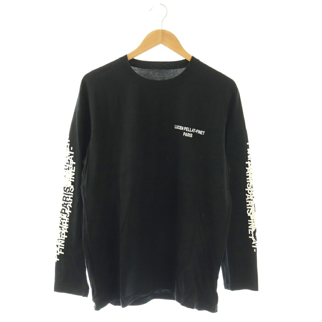 【中古】ルシアンペラフィネ LUCIEN PELLAT-FINET 袖プリントロングスリーブTシャツ カットソー スカル L 黒 ブラック /SS ■OS ■GY17 メンズ 【ベクトル 古着】 260330