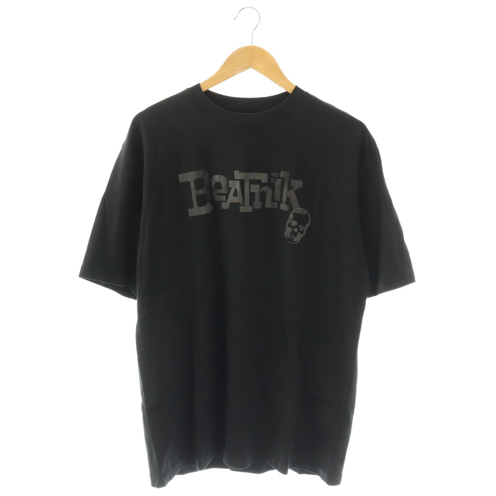 【中古】ルシアンペラフィネ LUCIEN PELLAT-FINET Tシャツ 半袖 クルーネック スタッズ ロゴ スカル柄 ドクロ柄 プリント L 黒 ブラック YMP-1164H /BB ■GY17 メンズ 【ベクトル 古着】 260405