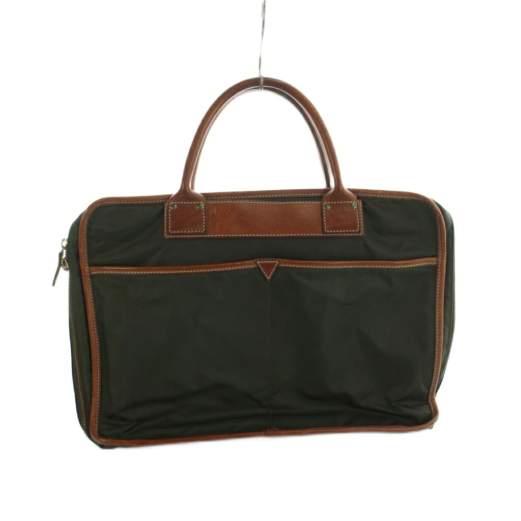 【中古】フェリージ Felisi ハンドバック トート ナイロン なめし革 ロゴタイプ 緑 緑であること ■GY11 /MQ メンズ 【ベクター 古着】 260406