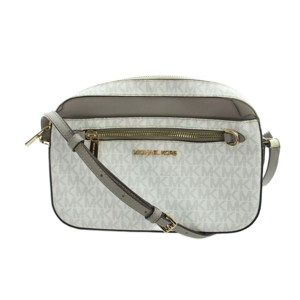 【中古】マイケルコース MICHAEL KORS ショルダーバッグ 斜めがけ ロゴ PVC レザー 白 ホワイト 35S1GTTC9B ■GY18 /MQ レディース 【ベクトル 古着】 260410