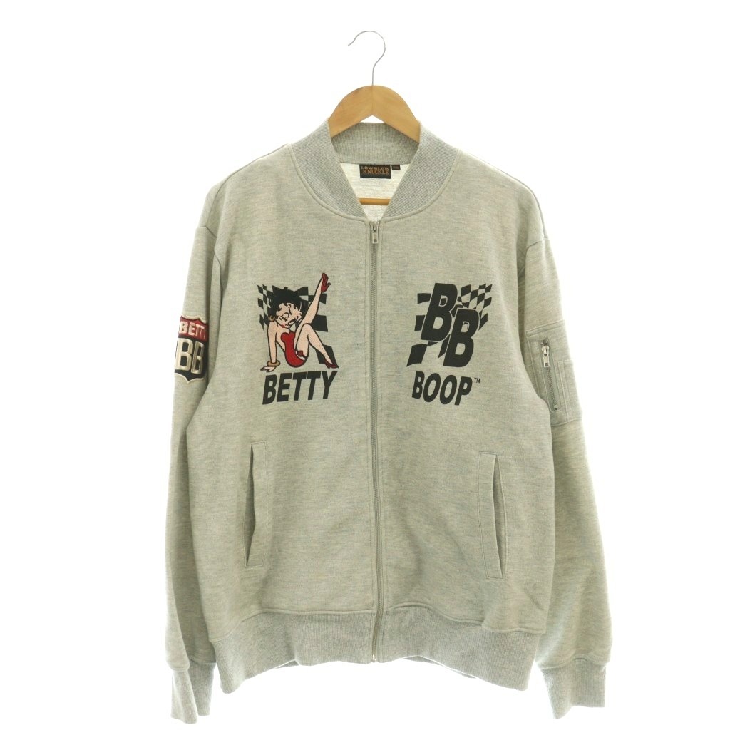 【中古】ローブローナックル LOW BLOW KNUCKLE × BETTY BOOP ジャンパー ブルゾン スタジャン XXL グレー /CX ■OS メンズ 【ベクトル 古着】 260403 10,703円