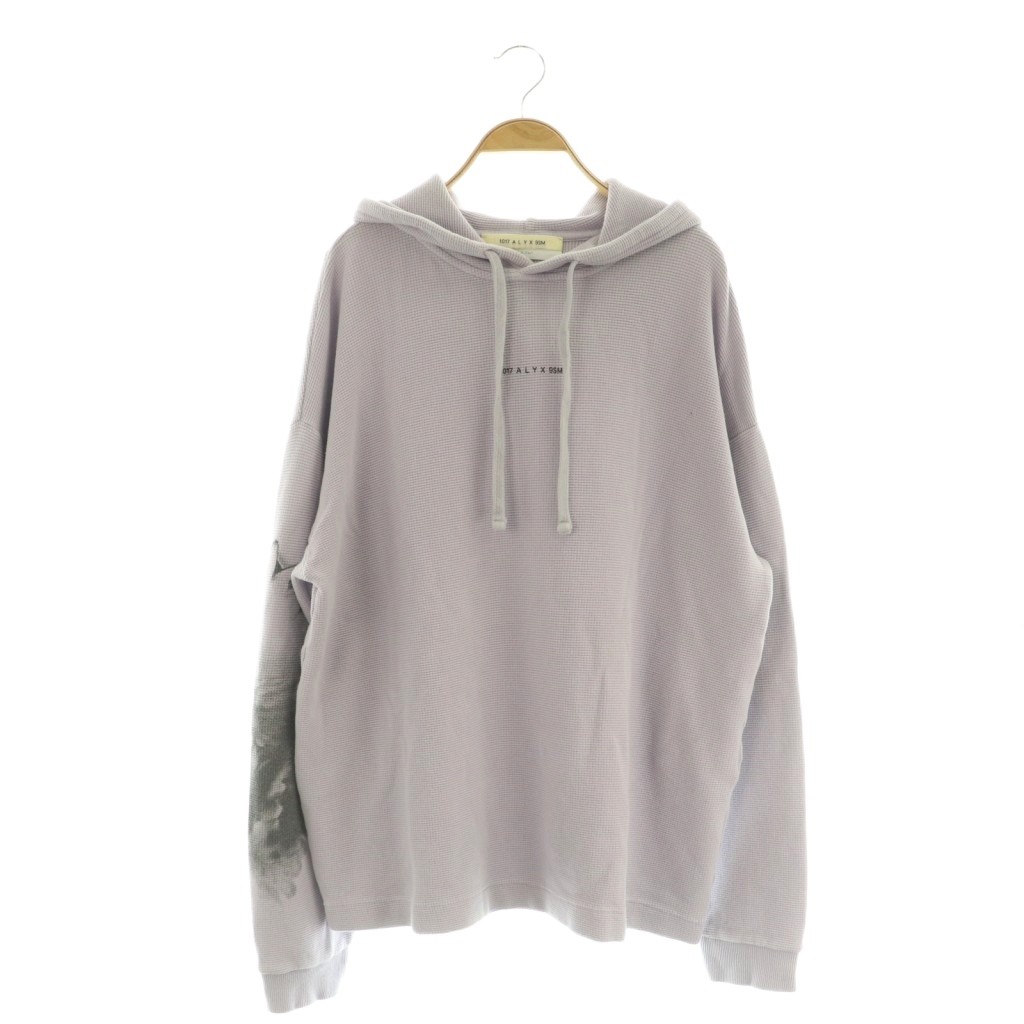 【中古】アリクス ALYX スウェットパーカー プルオーバー ロゴプリント 長袖 M ラベンダー /MY ■OS ■GY18 メンズ 【ベクトル 古着】 260407