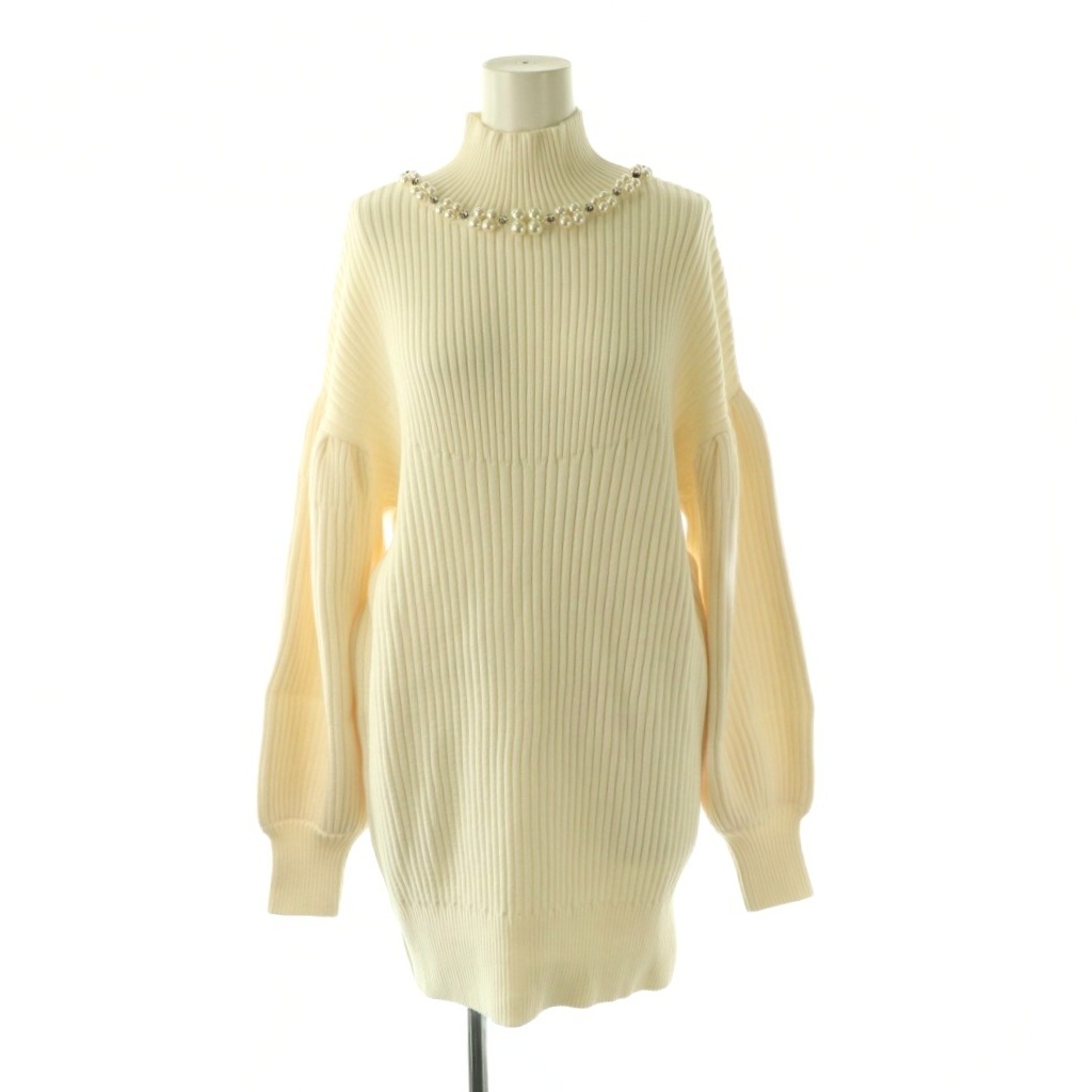 【中古】シモーネ ロシャ Simone Rocha 上着 衣裳 編み物 長袖 パール ビジュー S 象牙色 /ES ■GY18 レディース 【ベクター 古着】 260414