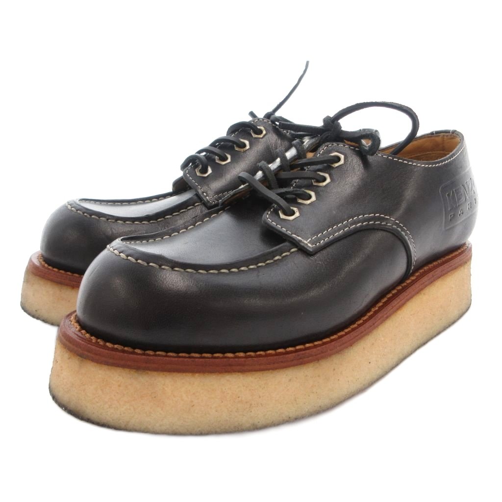 【中古】ケンゾー KENZO YAMA DERBIES ダービーシューズ レザー レースアップ 24cm 黒 ブラック /FF ■GY19 【ベクトル 古着】 260413