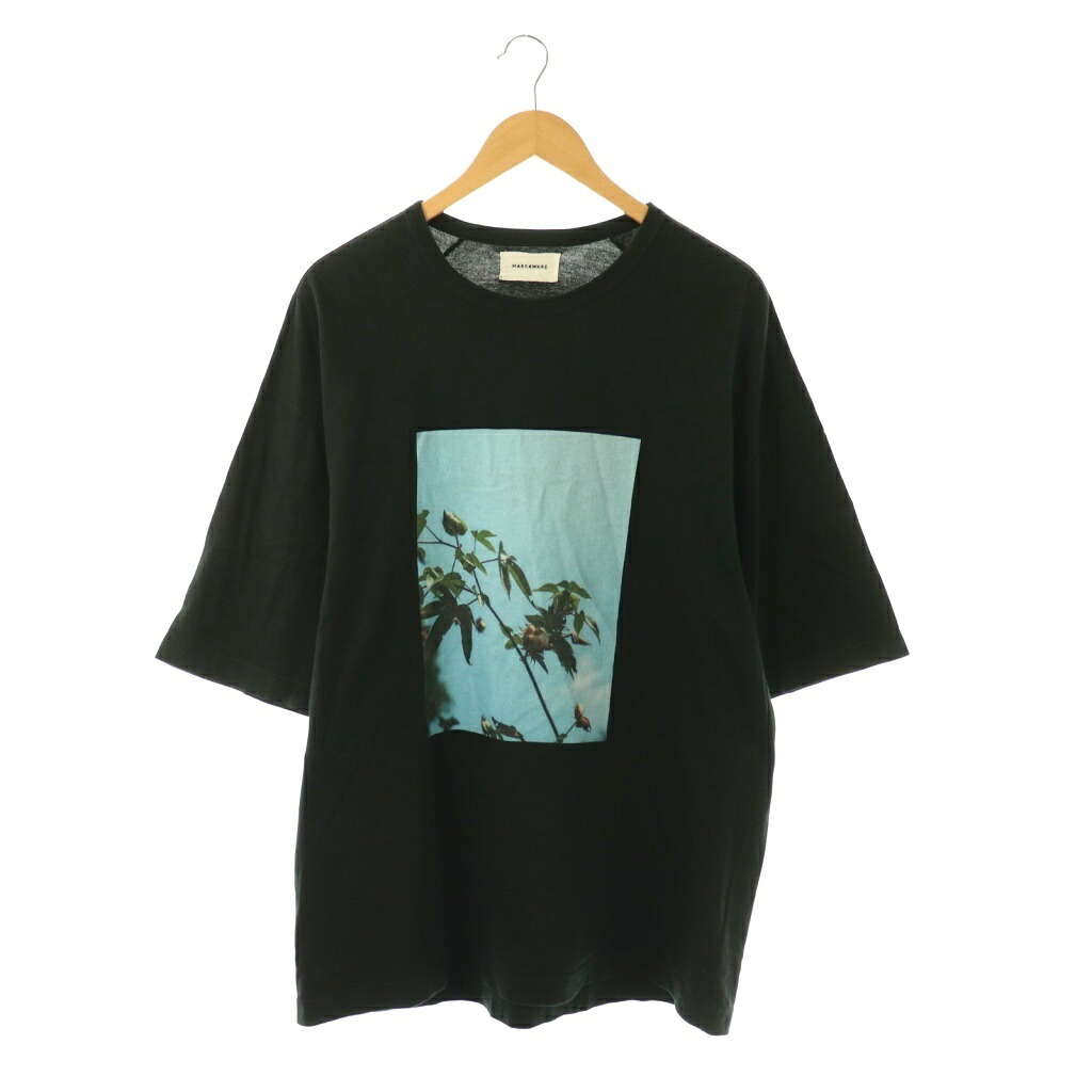 【中古】マーカウェア MARKA WARE Tシャツ カットソー プリント 半袖 3 ブラック マルチカラー /ES ■GY03 メンズ 【ベクトル 古着】 260413