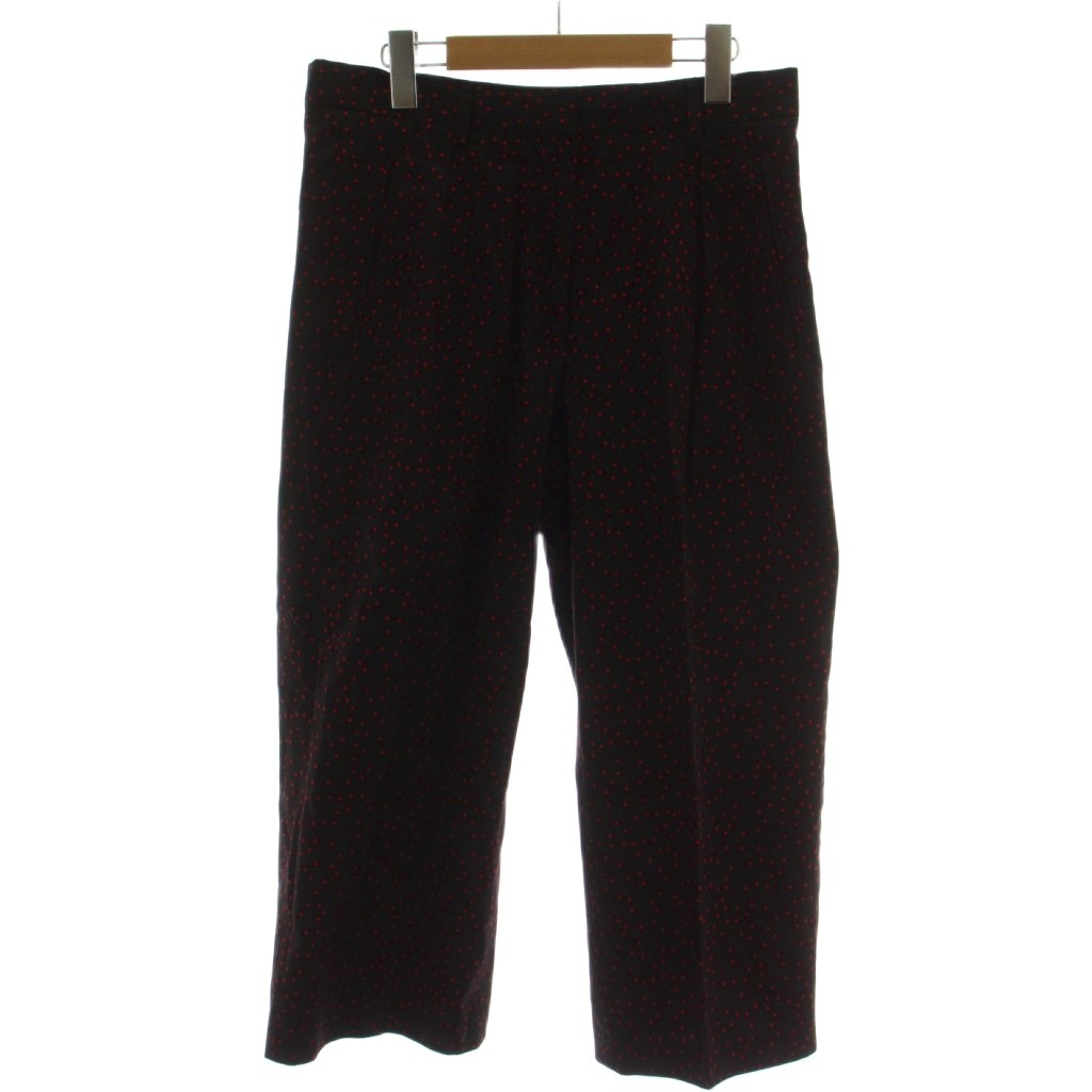 【中古】ドリスヴァンノッテン DRIES VAN NOTEN チノパン 36 黒 赤 星柄 長ズボン クロップド丈 /GG ■GY11 メンズ 【ベクトル 古着】 260409