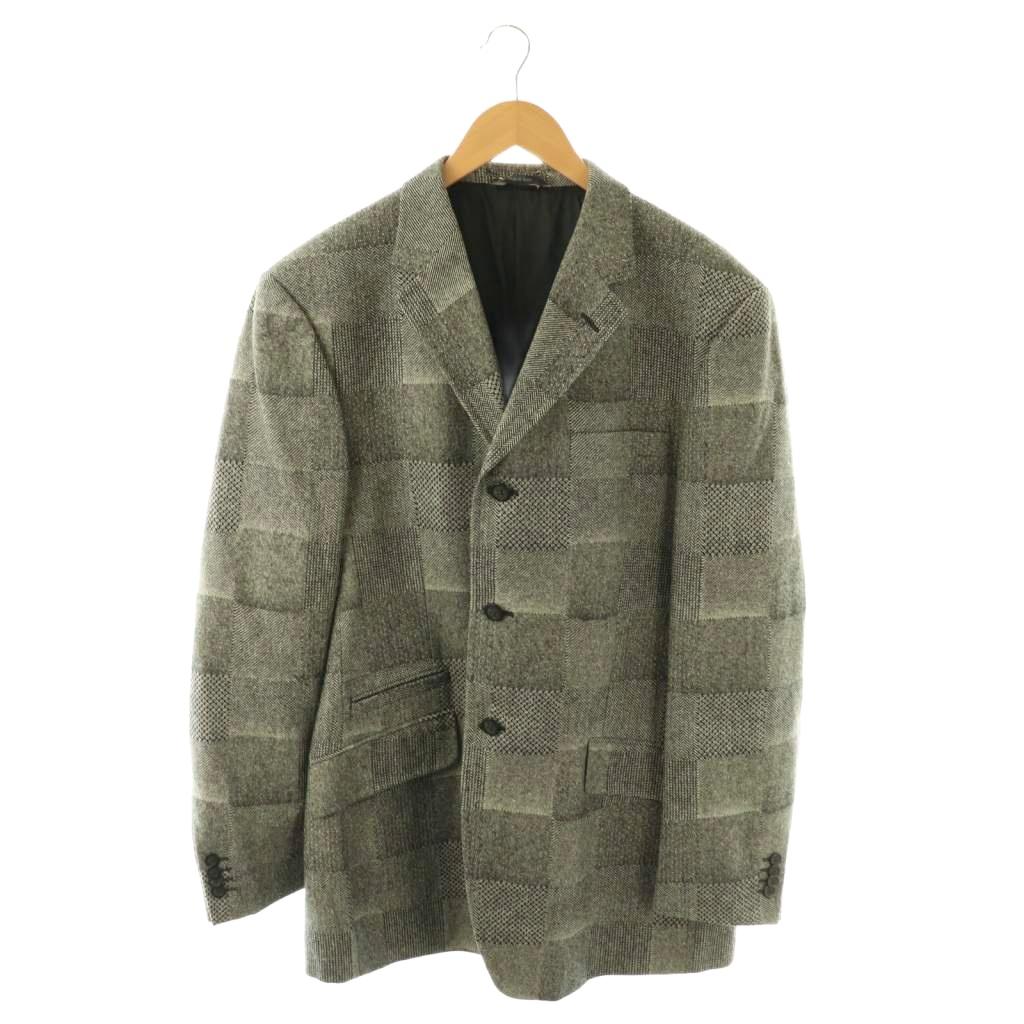 【中古】ヴェルサーチクラシック ヴェルサーチェ VERSACE CLASSIC テーラードジャケット シングル 総柄 54 グレー /DF ■GY11 メンズ 【ベクトル 古着】 260423｜ブランド古着の買取販売ベクトル