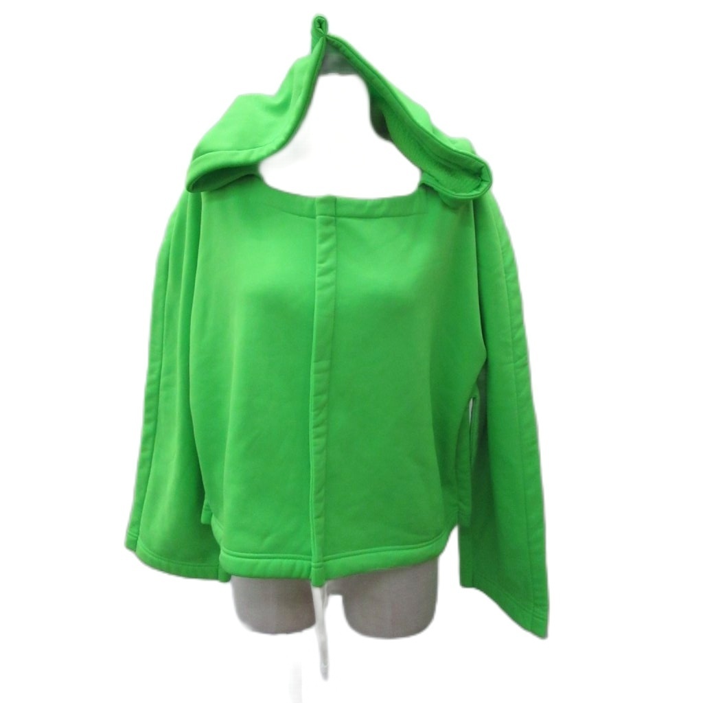【中古】コムデ給仕 COMME des GARCONS パーカー 真っただ中丈 ティーシャツ M 緑 ネオン緑であること 裏起毛 /SM35 ■GY99 レディース 【ベクター 古着】 260508