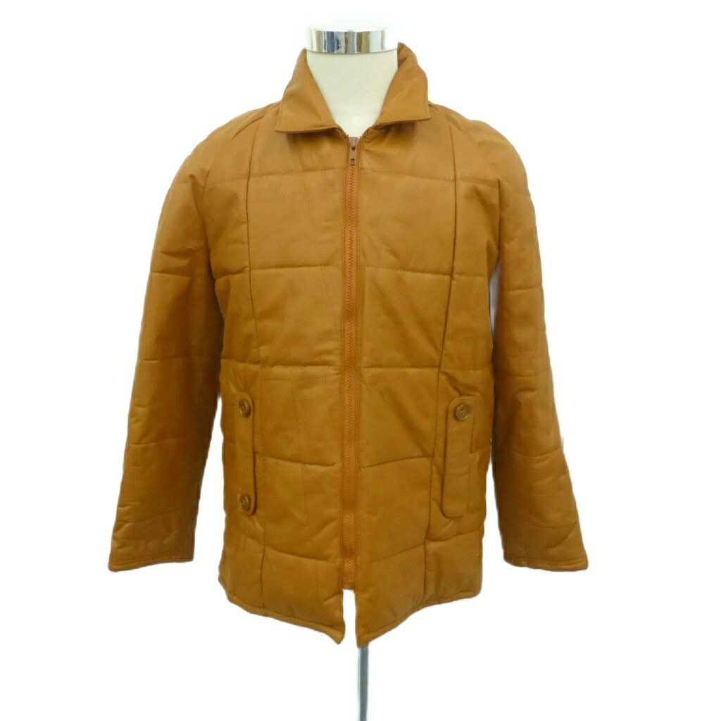【中古】ハイランド 高島屋 Hi-Land TAKASHIMAYA レザージャケット 中綿ジャケット ステンカラー ミドル丈 L 茶色 ブラウン /HO12 ■GY99 メンズ 【ベクトル 古着】 260430｜ブランド古着の買取販売ベクトル