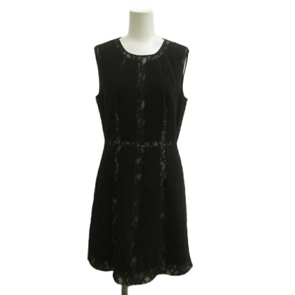 【中古】ビーシービージーマックスアズリア BCBGMAXAZRIA 衣装 4 黒 黒いこと ノースリーブ ラウンド素っ首 スピード競技うつり変わり ミニ丈 /KK ■GY99 レディース 【ベクター 古着】 260420
