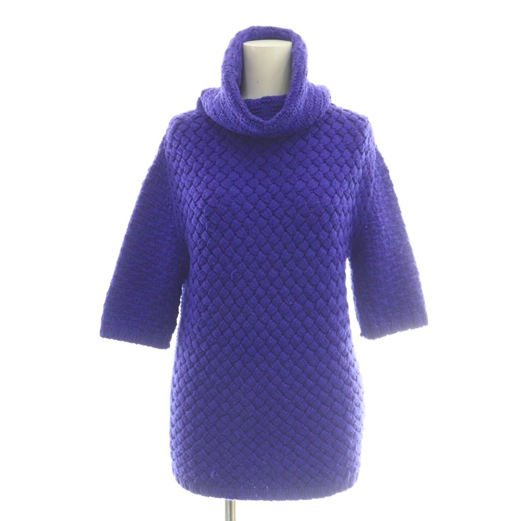 【中古】エミリオプッチ EMILIO PUCCI ニット セーター 五分袖 タートルネック I40 パープル /DF ■GY06 レディース 【ベクトル 古着】 260421｜ブランド古着の買取販売ベクトル