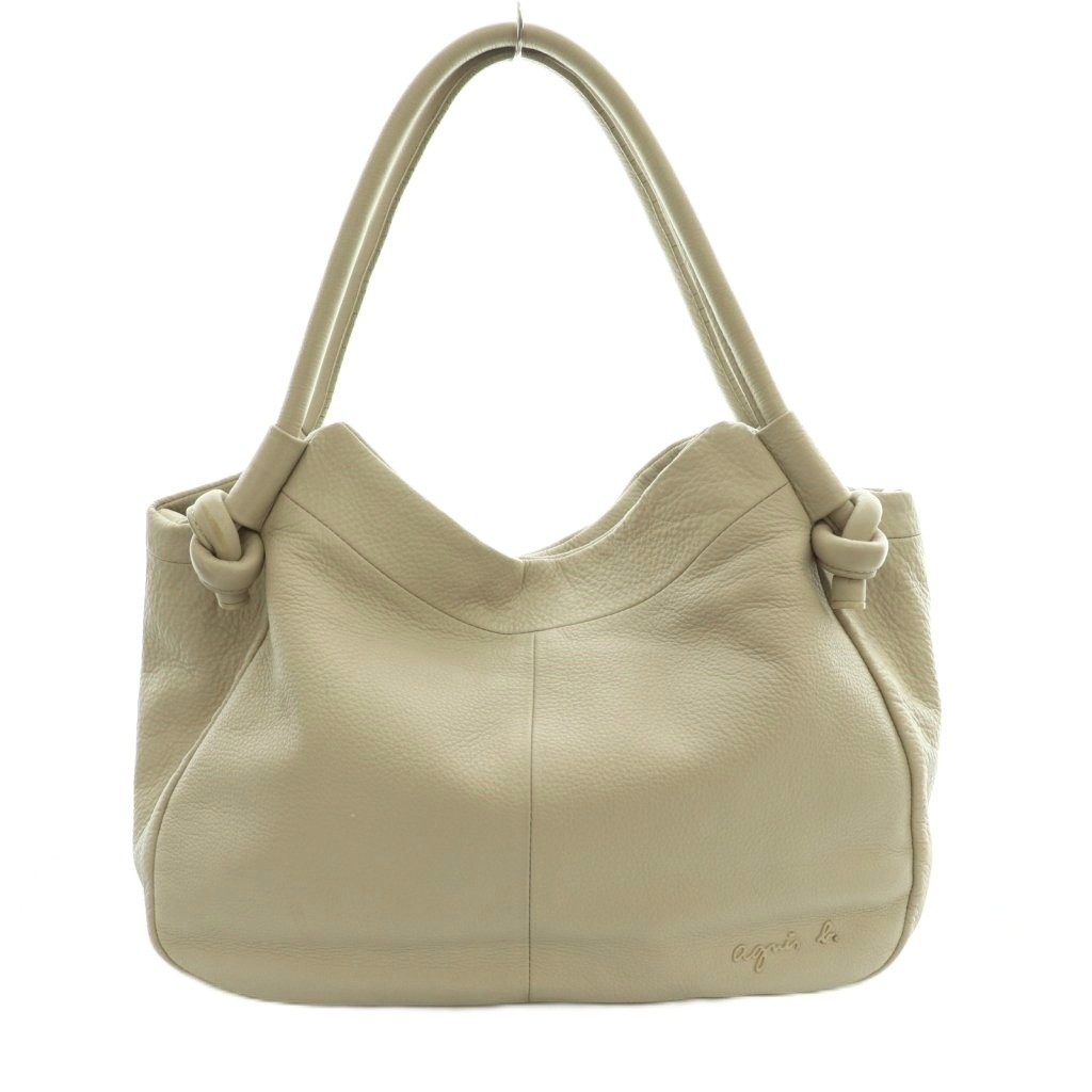 【中古】アニエスベー agnes b. トートバッグ 御手々 なめし革 ともし火薄墨色 /SS ■os ■GY18 レディース 【ベクター 古着】 260422