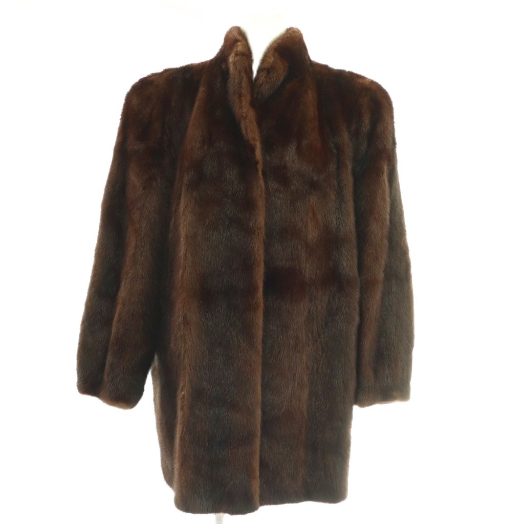 【中古】サガミンク SAGA MINK ミンクファー コート アウター 毛皮 ミドル 13 茶 ブラウン /CX ■GY05 レディース 【ベクトル 古着】 260423|ブランド古着の買取販売ベクトル