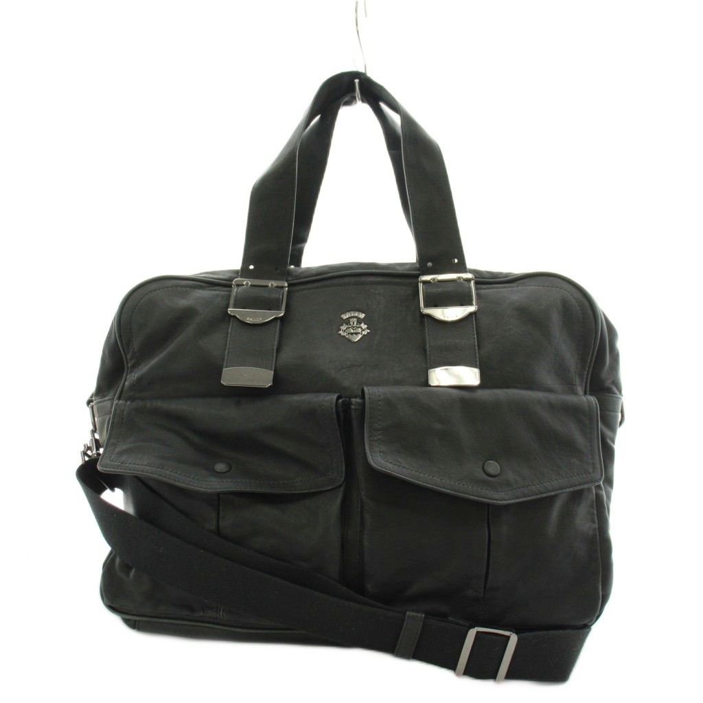【中古】バリー BALLY ブリーフ入れもの 商行為御徒面子 ハンドバック ショルダーバッグ 2way なめし革 黒 黒いこと /AN43 ■GY42 メンズ 【ベクター 古着】 260427