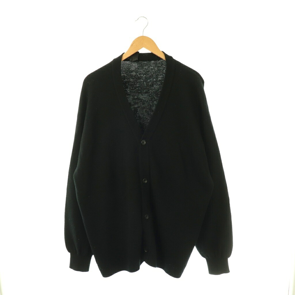 【中古】檀那ハリウッド N.HOOLYWOOD コンパイルラインカーディガン 長袖 Vのど首 羊毛100％ 40 黒いこと 2242-KT01-029 /DO ■GY18 メンズ 【ベクター 古着】 260420