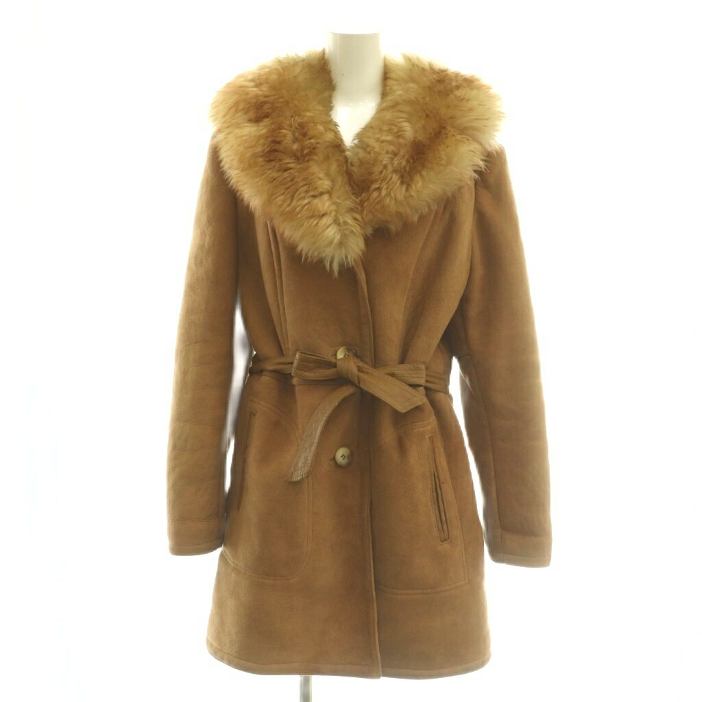 【中古】シルビア 目じるし Sylvia Mark ムートンコート アウター 胴締め付き添い人 /CX ■GY99 レディース 【ベクター 古着】 260418 レディースファッション-コート・ジャケット