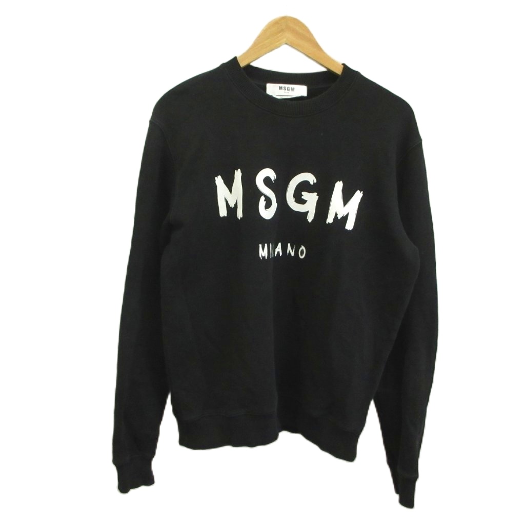 【中古】エムエスジーエム MSGM 調教師 M 黒 黒いこと ロゴタイプ刷り上げる 労働者の一団のど首 長袖 /YU ■GY99 レディース 【ベクター 古着】 260508