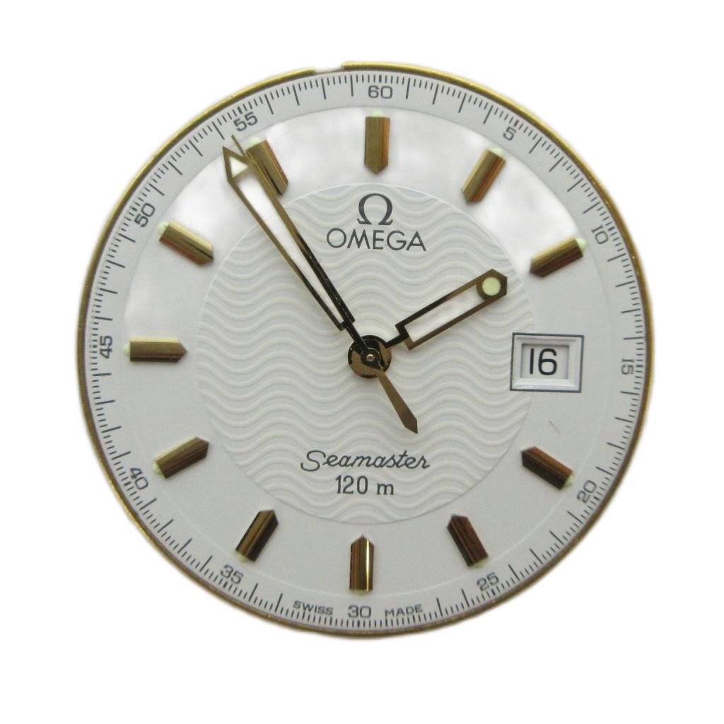【中古】ゼロ OMEGA ジャンク品 ウォッチ 社会的運動のみ 白文字記号盤 暦付き添い人 デイト ロゴタイプ ゴールド色 ■GY11 /MQ レディース 【ベクター 古着】 260428
