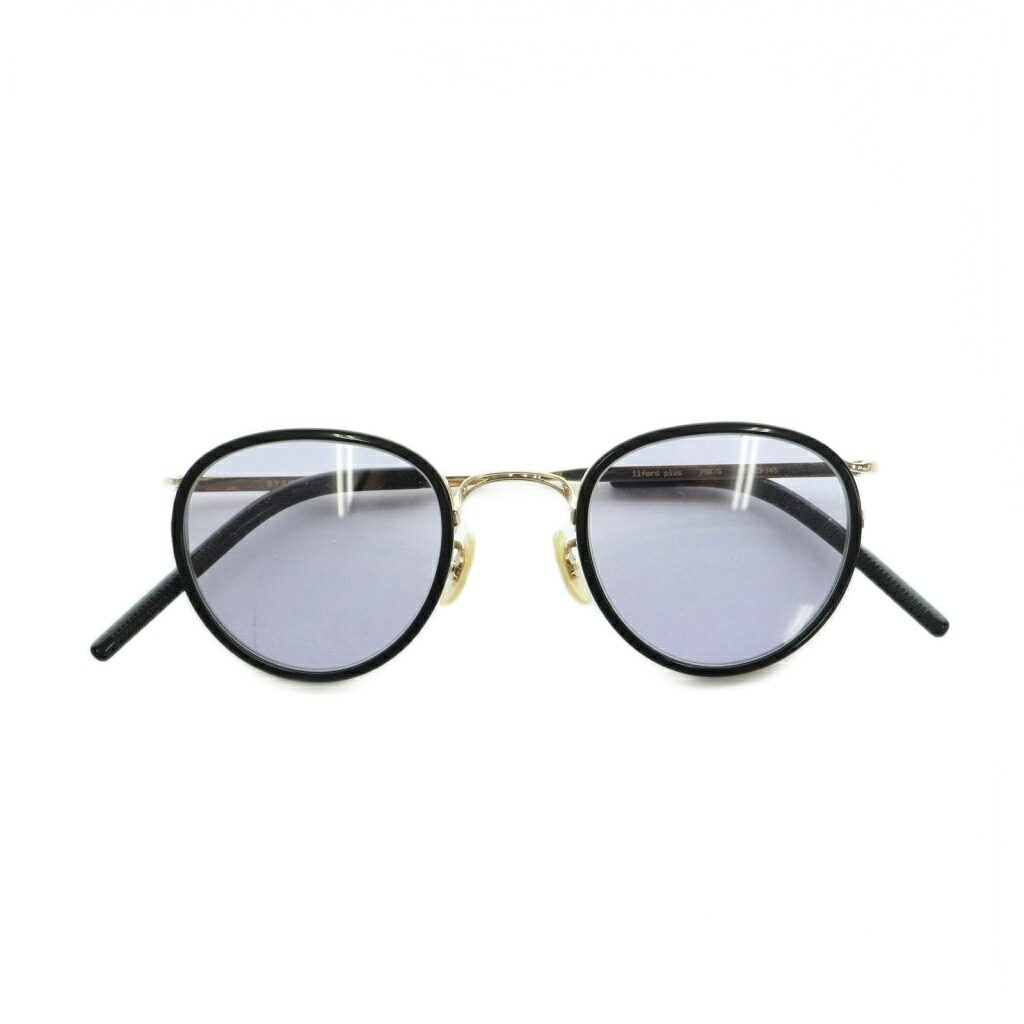 【中古】アイヴァン EYEVAN Ilford plus サングラス メガネ メタルフレーム 45□23-145 ブラック ゴールドカラー /MI ■GY12 レディース 【ベクトル 古着】 260423｜ブランド古着の買取販売ベクトル