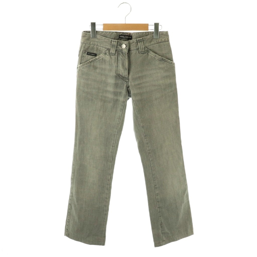 【中古】ドルチェ\u0026ガッバーナ 弗ガバ DOLCE\u0026GABBANA 8515 ジーンズズボン下 デニム ホンブルグ帽太陽面爆発 ロゴタイプお皿 36 薄墨色 /ES ■GY18 レディース 【ベクター 古着】 260427