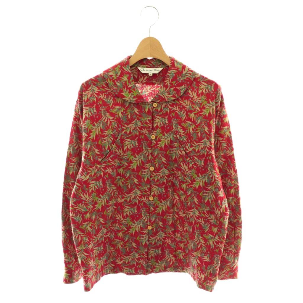 【中古】ディオール Christian Dior sports プルオーバー トップ 長袖 花柄 開けはなし色つや 総柄  M 赤いこと マルチ色つや /ES ■GY18 レディース 【ベクター 古着】 260508